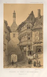Festői építészet vagy a 15. századi műemlékek. És XVI. Századok: Chateaux De France a XV. és XVI. században: Pl. 5, Faház Bourbon-Lancy-ben (Saone Et Loire)