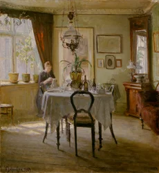 Napfény az étkezőben, 1889