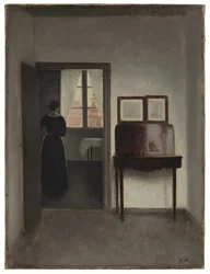 Belső tér egy nővel (Stue med en kvinde), 1897 körül (olaj, vászon)