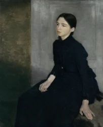Egy fiatal nő portréja, A művész nővére, Anna Hammershoi