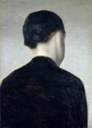 Ülő alak hátulról nézve (Anna Hammershøi), 1884