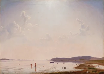 Kilátás a Roskilde-fjordra Frederikssund, Zéland közelében