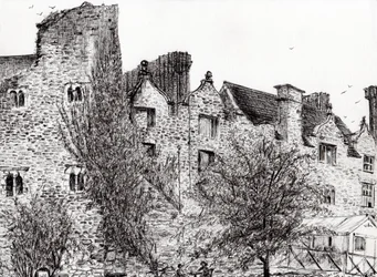 Kastélyrom Hay on Wye, 2007, (tinta papíron)