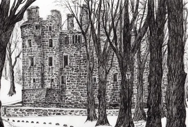Huntly Castle Scotland, 2007, (tinta papíron)