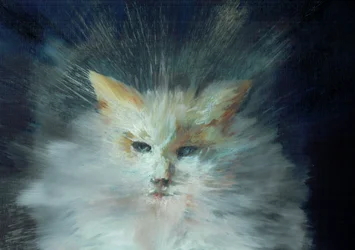 Monty fluffball, 2015, (olaj, vászon tábla)