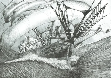 Storm Creators Antarktisz-óceán, 2017, (Ink on Paper
