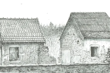 ház a francia/svájci határ közelében, 2008; (tinta papíron)
