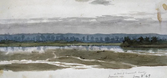 At Hotel, Fort Leavenworth, Kansas, Missouri River, 1869. június 8. (akvarell)