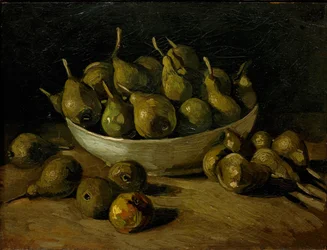 Csendélet földtállal és körtével, 1885.