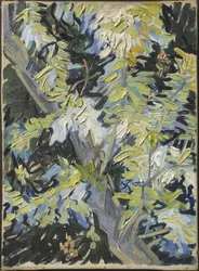 Akác en fleur – Akácvirágzás, Gogh, Vincent, van (1853-1890). Olajfestmény. Mérete: 33x24 cm. Nemzeti Múzeum Stockholm