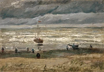 Holland: Zeegezicht bij Scheveningen A tengerre néző kilátás Scheveningenben