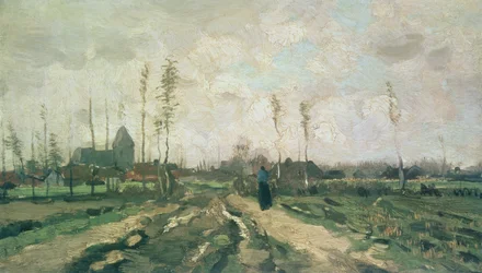 Táj templommal és házakkal, Nuenen, 1885