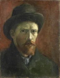 Önarckép filckalappal par Gogh, Vincent, van (1853-1890). Olaj, vászon, mérete: 41,5x32,5