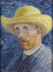 Önarckép szalmakalappal par Gogh, Vincent, furgon (1853-1890). Olaj, vászon, mérete: 41,8x31,5