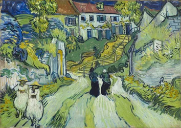 Lépcső Auvers-ben, 1890 július (olaj, vászon)