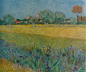 Ales látképe virágzó íriszekkel, 1888