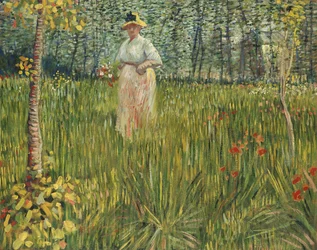 Nő a kertben, 1887