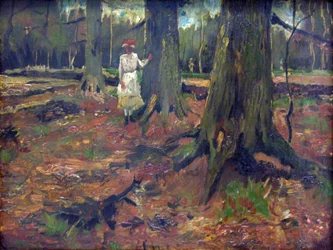 Lány az erdőben