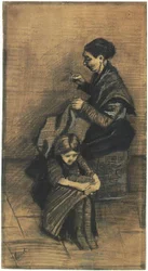 Sien, -Kosárra ülve, -lányos F1072 Vincent van Gogh