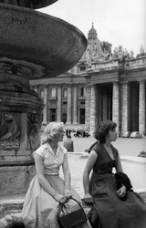 Külföldiek Rómában, 1960 körül (zselatinos ezüstnyomat)