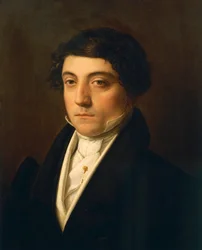Olaszország, Milánó, Gioacchino Rossini (1792-1868) olasz zeneszerző portréja, 1830 körül