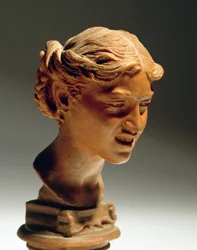 A capri nő feje, Vincenzo Gemito (1852-1929), vörös viasz