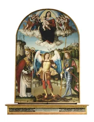 Madonna a gyermekkel a dicsőségben