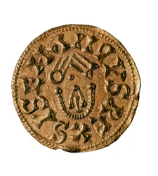 Sisenand király tremissise (vagy trienjei), a spanyolországi Tarracóban öntve, 7. század (érme)