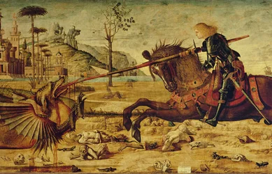Szent György megöli a sárkányt, 1502-07 (428017 részlete)