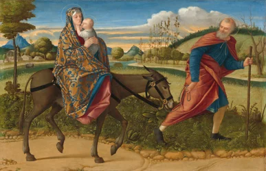 Az egyiptomi menekülés, 1515 körül (olaj, tábla)