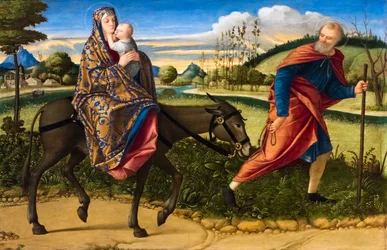 Az egyiptomi menekülés, 1516-1518 körül (olaj, fa)