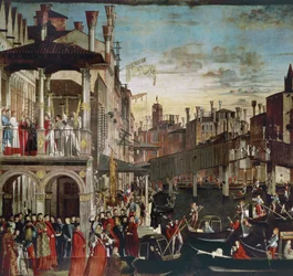 Az igazi kereszt ereklyéjének csodája a Rialto-hídon, 1496