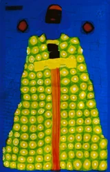 Barbaro, Vittorio Zecchin (1878-1947), mozaiküveg lemez, Artisti Barovier által az 1914-es Velencei Biennálére. Olaszország, 20. század.