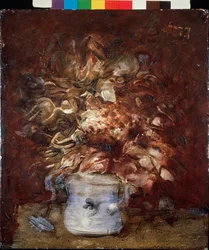 Bouquet de fleurs (Virágcsokor), 1940 körül (olaj, tábla)