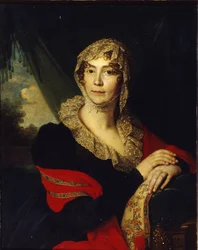 Natalia Alexandrovna von Buxhoeveden hercegnő portréja 1758-1808, szül. Alekszejeva, 1790-es évek