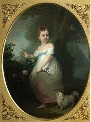 Jelena Naryskina gyermekként készült portréja, 1790-es évek eleje