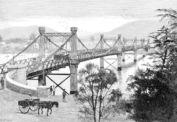 The Bridge, Rockhampton, Queensland, Ausztrália, 1886