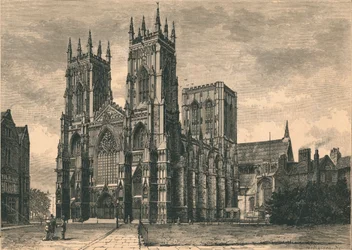 Kilátás York Minsterre, XIX. század