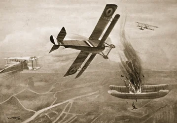 Hawker kapitány légi csatája három német repülőgéppel