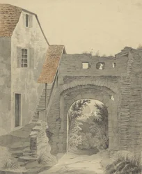 A Schloss Epstein bejárata, 1852.
