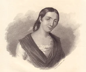 Giustina Renier Michiel (1755-1832) olasz írónő portréja, rézmetszet