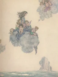 A levegő többi gyermekével, magasan a rózsás felhő felett szárnyalva, 1930