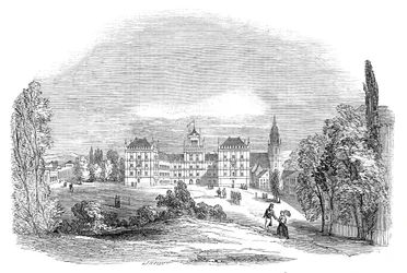 Az Ehrenburg-palota Coburgban – Őfelsége Albert herceg rajzából, 1845.