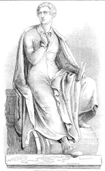 Thorwaldsen Lord Byron szobra, 1845.