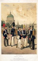 A porosz hadsereg gránátosai és fuzilierei, 1857.