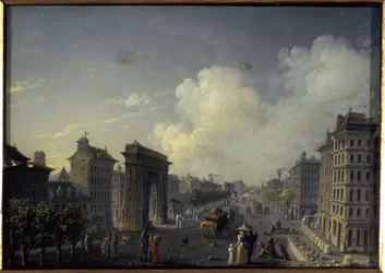 La porte de Saint-Denis et le boulevard, 1801 és 1850 között (olaj, selyem, üveg)
