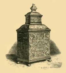 Ezüst tea caddy, 1716, 1881.