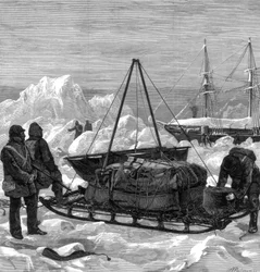1875-ben készült szánkótúrára az Északi-sarkvidéken.
