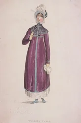 Egy nő sétálóruhában, c1810