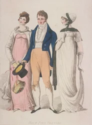 Félig telt ruhák, c1810